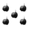Service Caster 2-3/8'' Floor Safe Black Hooded Twin Wheel Caster 5/16 Threaded Stem, 5PK SCC-TS02S60D-NYU-FB-5161878-5 - alternate 1